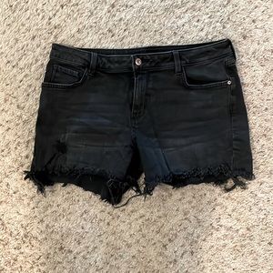 Black Jean shorts